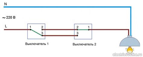 Принцип работы проходного выключателя света