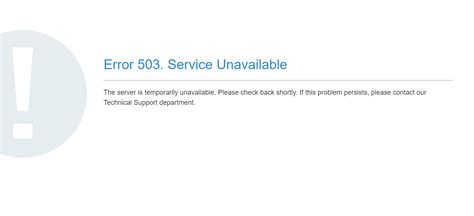 Причины возникновения ошибки "503 service temporarily unavailable"