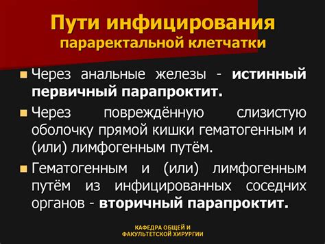 Причины и последствия параректальной клетчатки