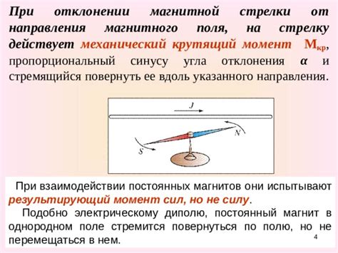 Причины отклонения магнитной стрелки