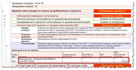 Проверка правильности учета НДС начисленного