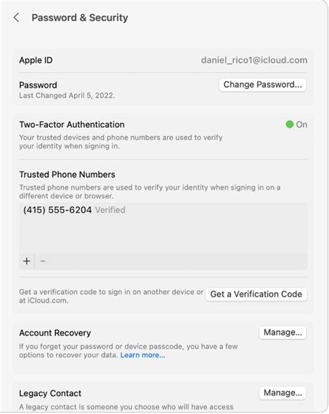 Проверьте настройки безопасности вашего Apple ID