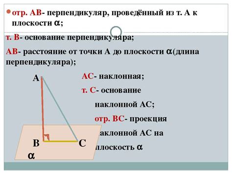 Проекция наклонной: определение, примеры, особенности