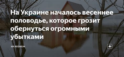 Пророчество о расцвете материнства и изобилии, которое принесло половодье в дом