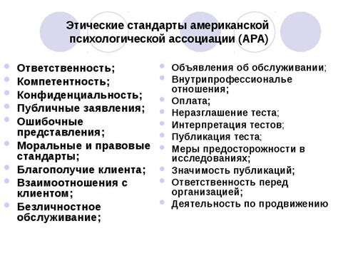 Профессиональная ответственность и этические принципы