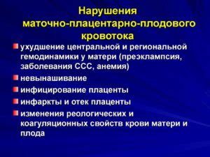 Профилактика нарушения маточно-плодового кровотока