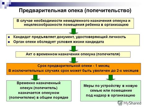 Процесс назначения опекуна