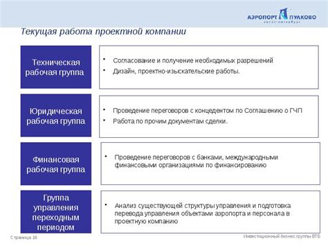 Работа проектной компании