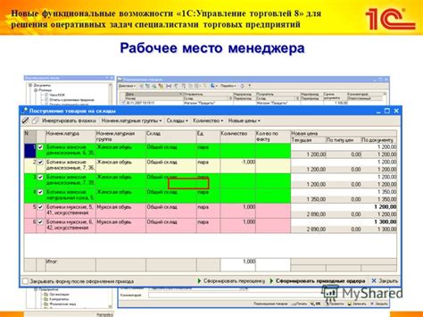 Рабочее место: функциональные возможности