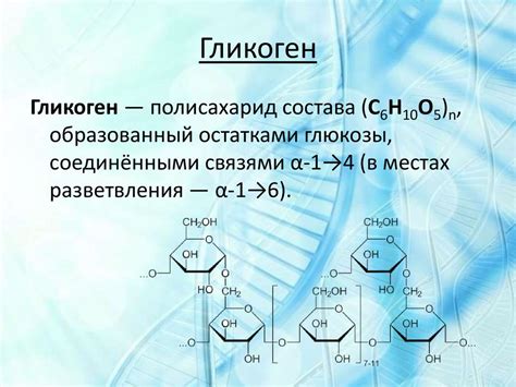 Раздел 1: Гликоген и его роль в организме