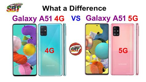 Различия между Samsung A51 4G и 5G