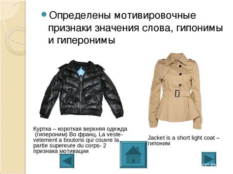 Различные значения слова "coat"