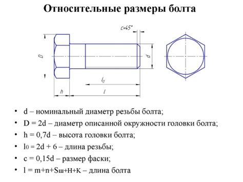 Размер болта определяет его применение