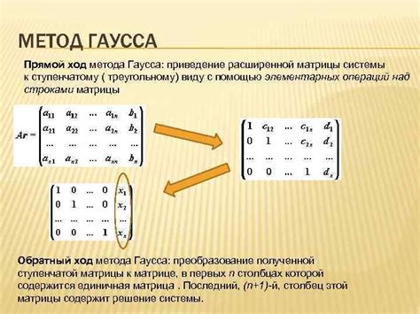 Рассмотрение метода Гаусса