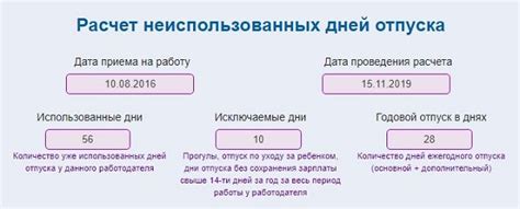 Расчет дней отпуска и его значение