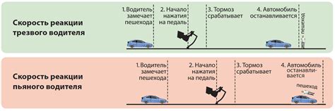 Реакция водителя на тревожные сигналы