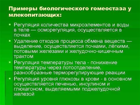 Регуляция биологического равновесия