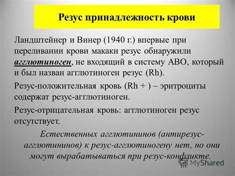 Резус-принадлежность: разница в реактивности