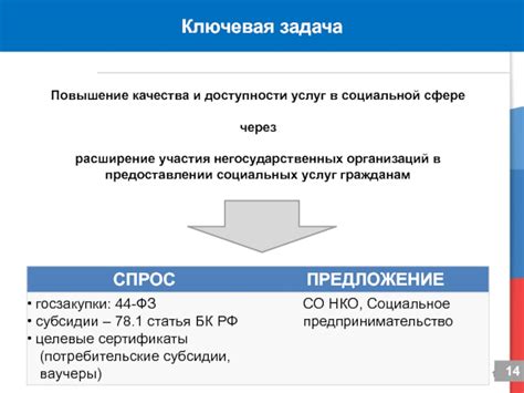 Роль Негосударственных организаций (НКО)