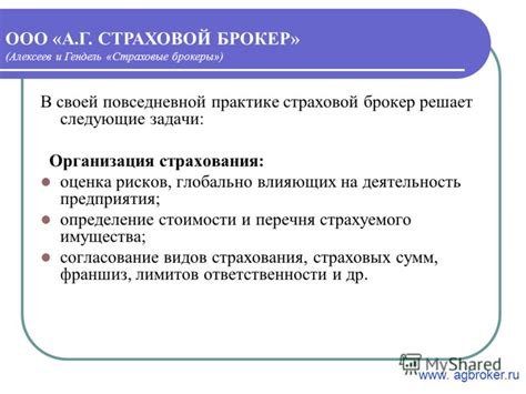 Роль и обязанности страхового брокера: понимание сущности