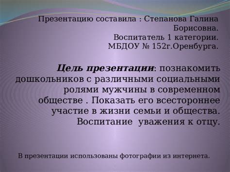 Роль образа мужчины в современном обществе