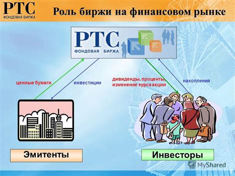 Роль фондовой биржи на рынке