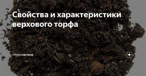 Свойства и состав нейтрализованного верхового торфа