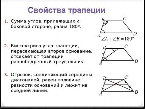 Свойства прилежащих углов