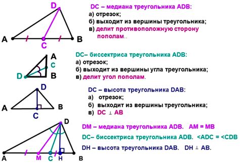 Свойства противоположной стороны