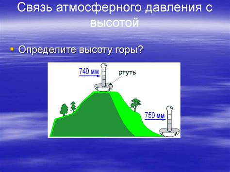 Связь синевы с высотой и удаленностью объекта