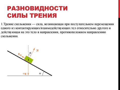 Силы гравитации и трения в механике