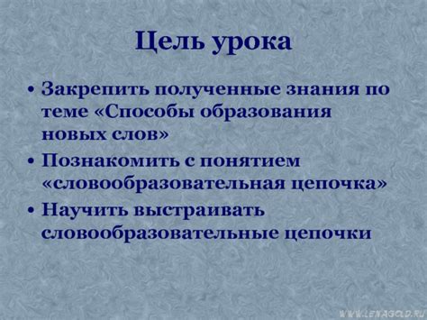 Словообразовательные: процесс формирования новых слов