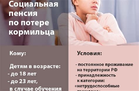 Социальная пенсия для пострадавших от потери кормильца