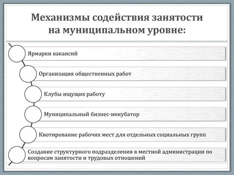 Социальное положение на муниципальном уровне