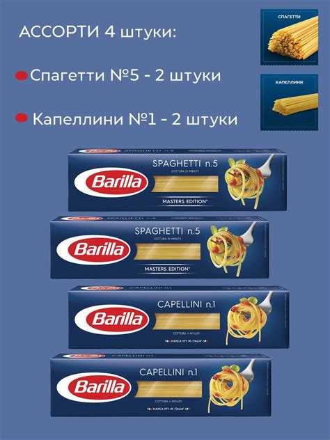 Спагетти Barilla и номер качества