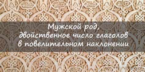 Спряжение 1 в повелительном наклонении