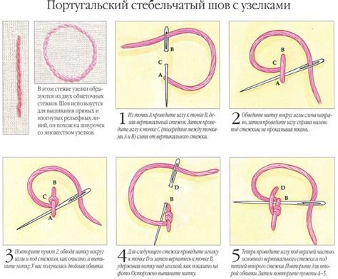 Стебельчатый шов как вид шва