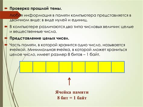 Структура и представление чисел