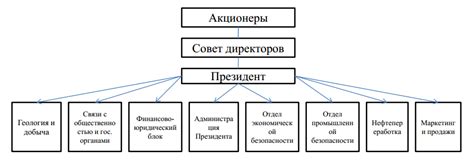 Структура нефтяной компании