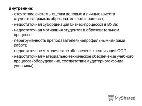 Субординация в образовательном процессе