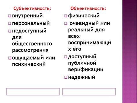 Субъективность и объективность оценки