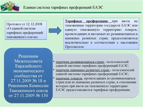 Таможенные облегчения и преференции