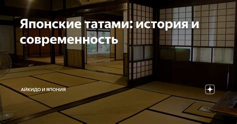 Татами: история, значение и основные виды!