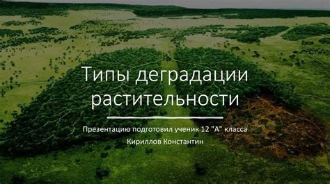 Типы деградации в природе