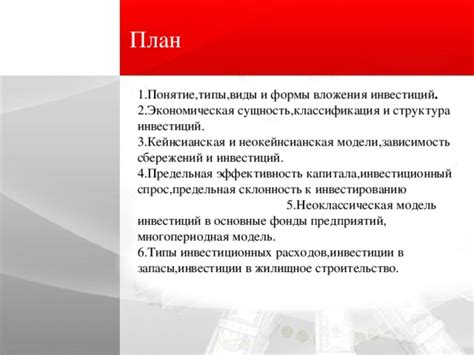 Типы инвестиционных расходов