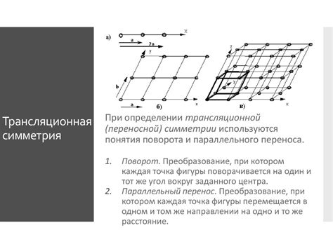 Трансляционная и вращательная симметрия в бондовой зоне