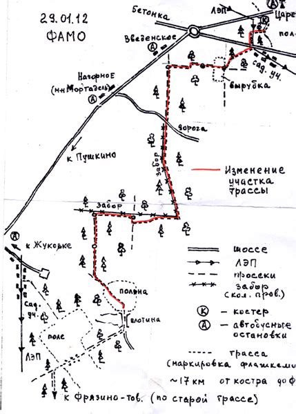 Туристические кроки маршрута