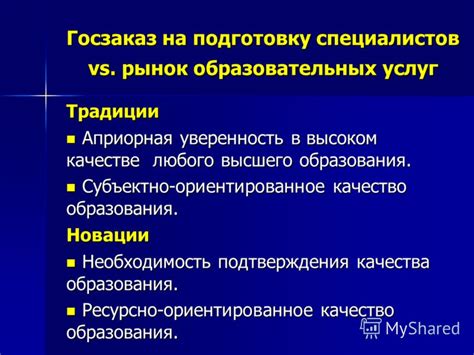 Уверенность в качестве образования