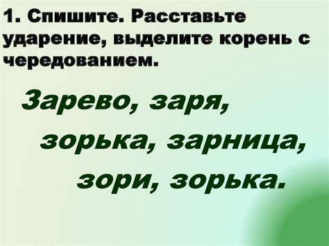 Ударение в словах с чередованием гласных