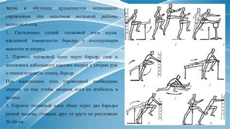 Упражнения для развития правой толчковой ноги